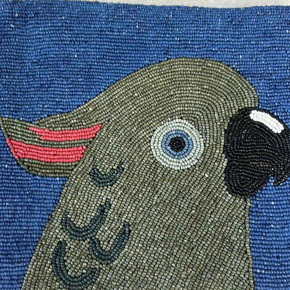 NWT Guadalupe Cacatua Beaded Clutch in Blue - Picture 4 of 8